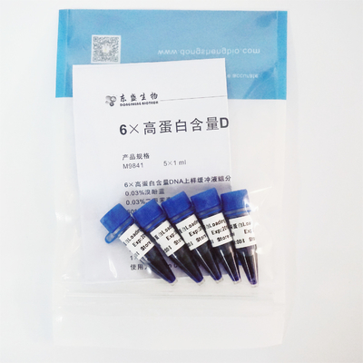 6× जेल लोडिंग डाई एसडीएस+ डीएनए इलेक्ट्रोफोरेसिस बफर दो ट्रैकिंग रंगों के साथ M9081 1ml X5